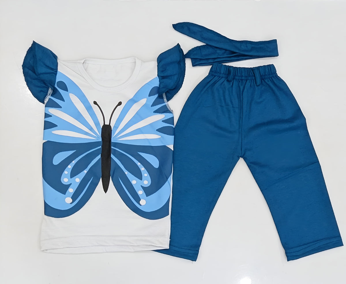 OCEAN BLUE BREZE BUTTERFLY CO-ORD SET