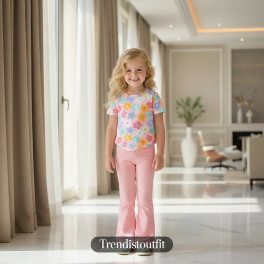 COLOURFULL FLOWERS PAJAMA SET-PINK