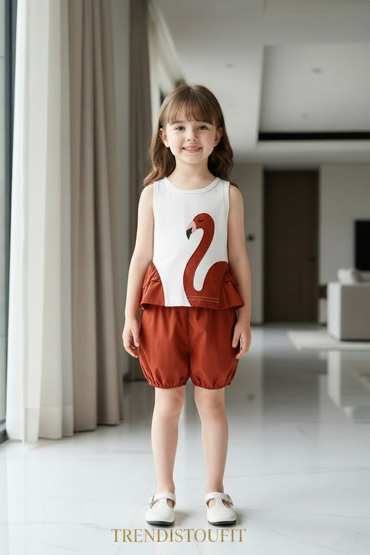 FLAMINGO SANDO SHORT SET BROWN