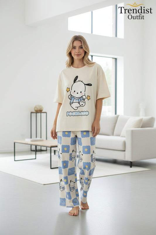 WEITH TADDY & CHEACK PAJAMA PRINTED PJ SETS