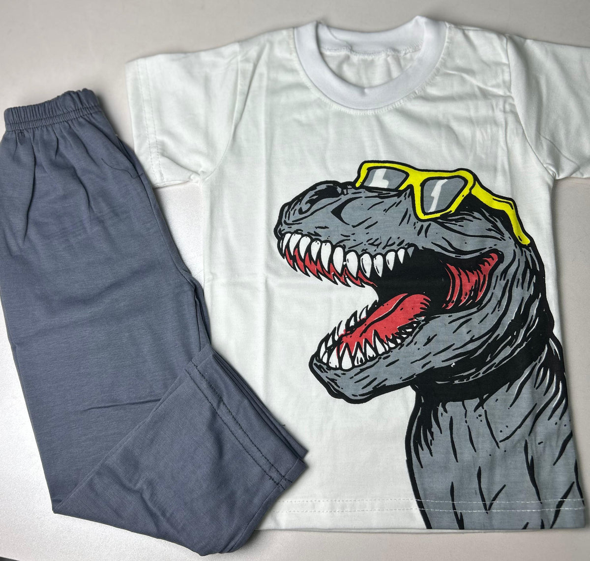 GRAY DINO ROAR KIDS CO-ORD SET