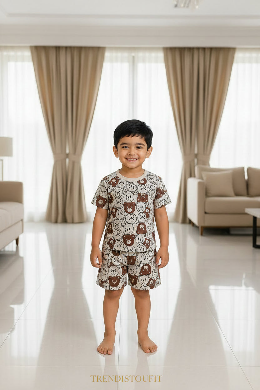 TEDDY EMOGI KIDS SHORT SET
