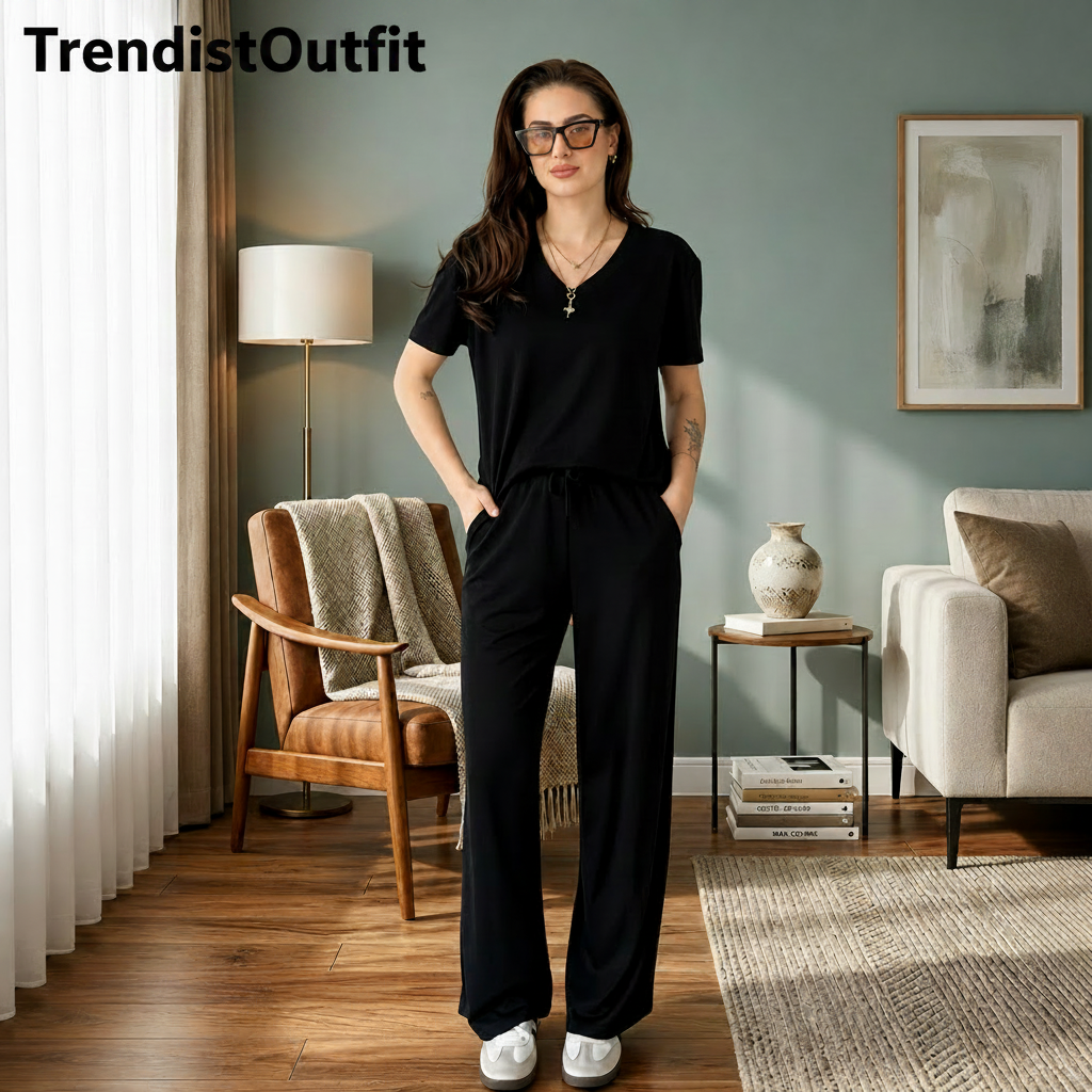 V-Neck Half Sleeve Soft Cotton Jersey Lounge Wear Premium Quality