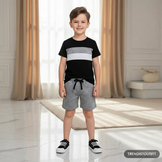 MIDNIGHT STRIPE KIDS SHORT SLEEVELESS
