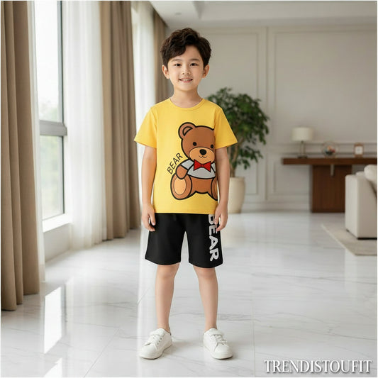 YELLOW BEAR KIDS SHORT SLEEVELESS