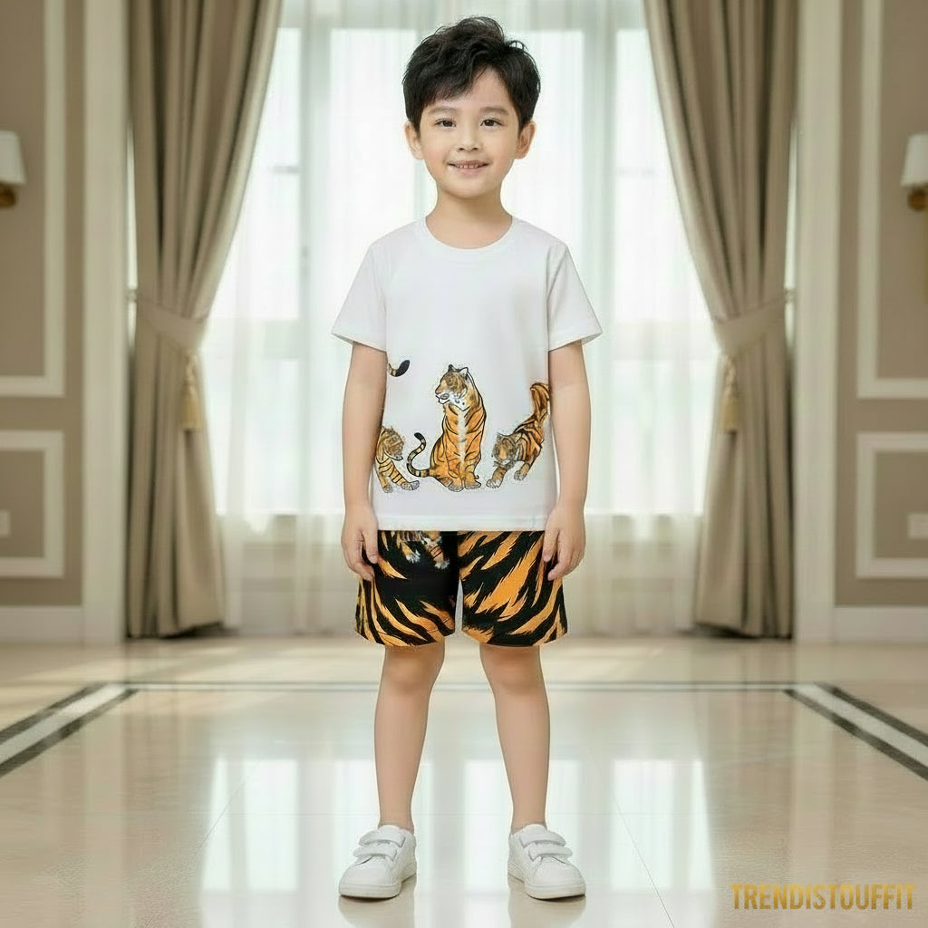 ORANGE TIGER KIDS SHORT SLEEVELESS