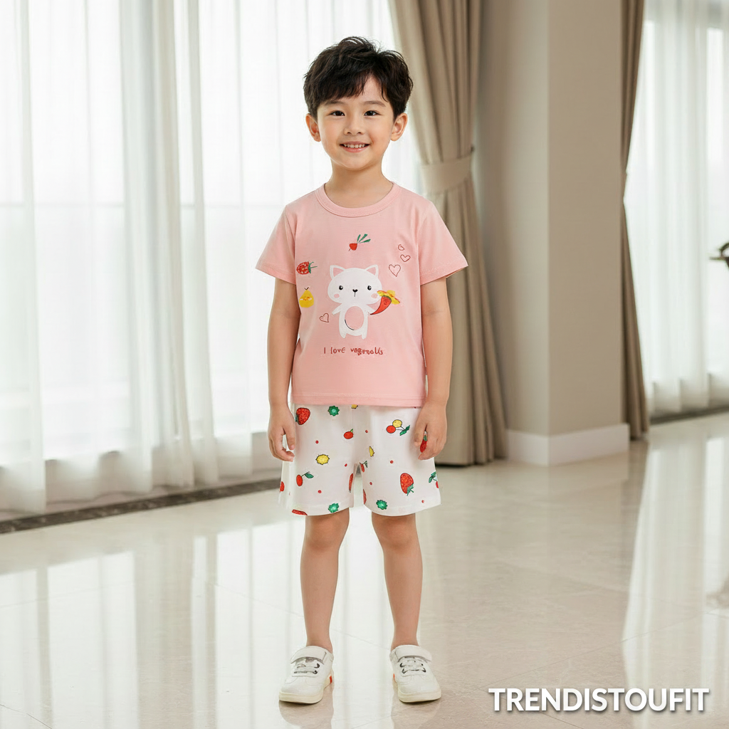 VEGETABLE KITTY SHORT SLEEVELESS