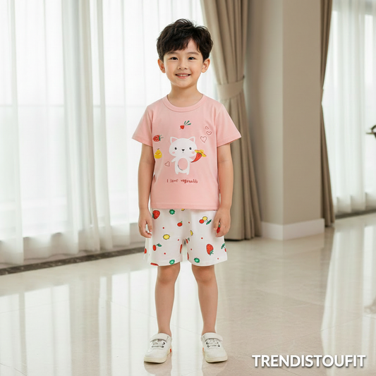 VEGETABLE KITTY SHORT SLEEVELESS