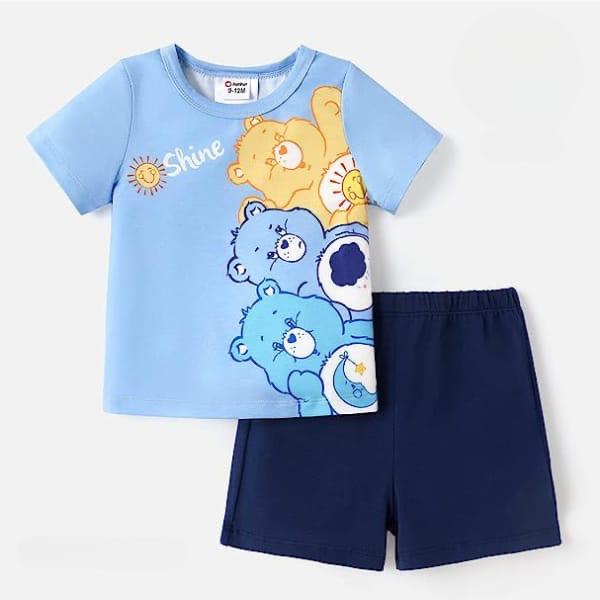 BLUE CARE BEAR KIDS SHORT SLEEVELESS