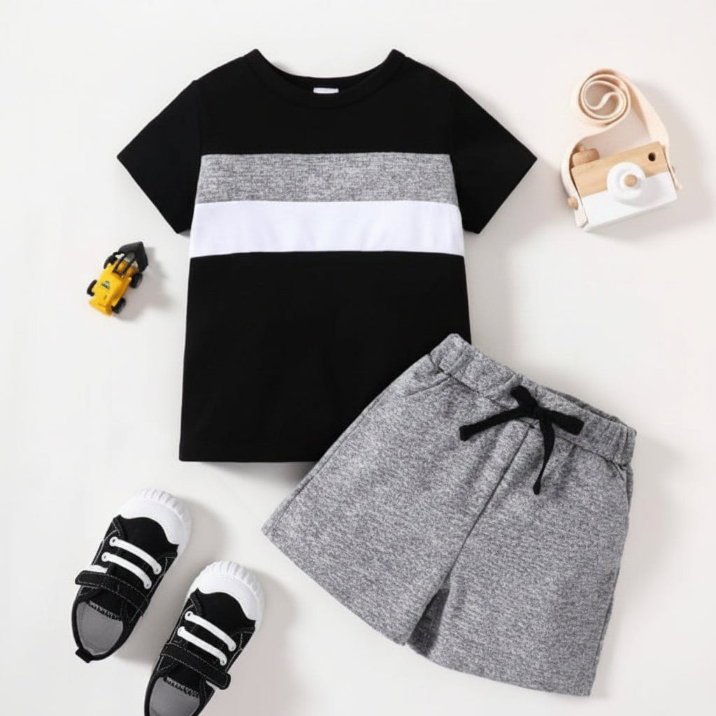MIDNIGHT STRIPE KIDS SHORT SLEEVELESS
