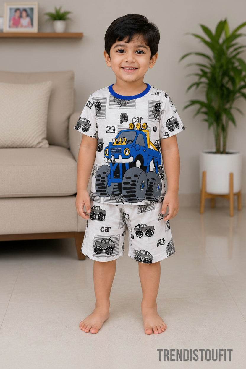 MONSTOR TRUCK KIDS SHORT SET