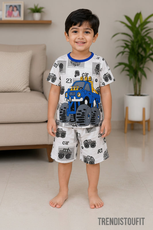 MONSTOR TRUCK KIDS SHORT SET