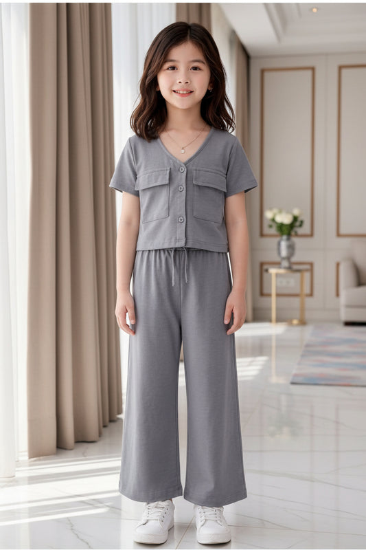 GRAY MIST GIRLS CO-ORD SET