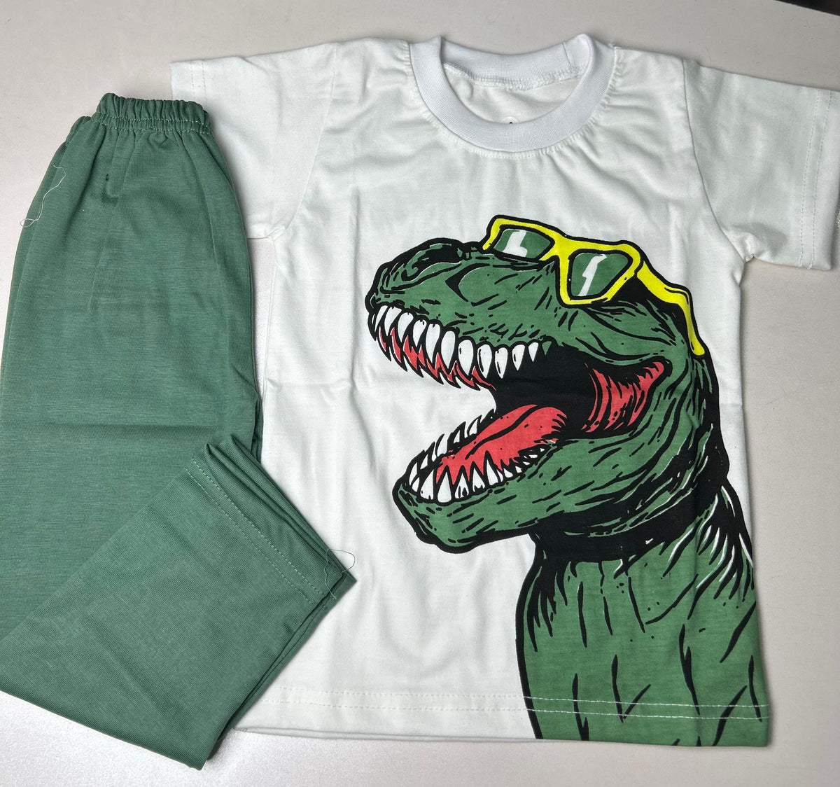 GREEN DINO ROAR KIDS CO-ORD SET