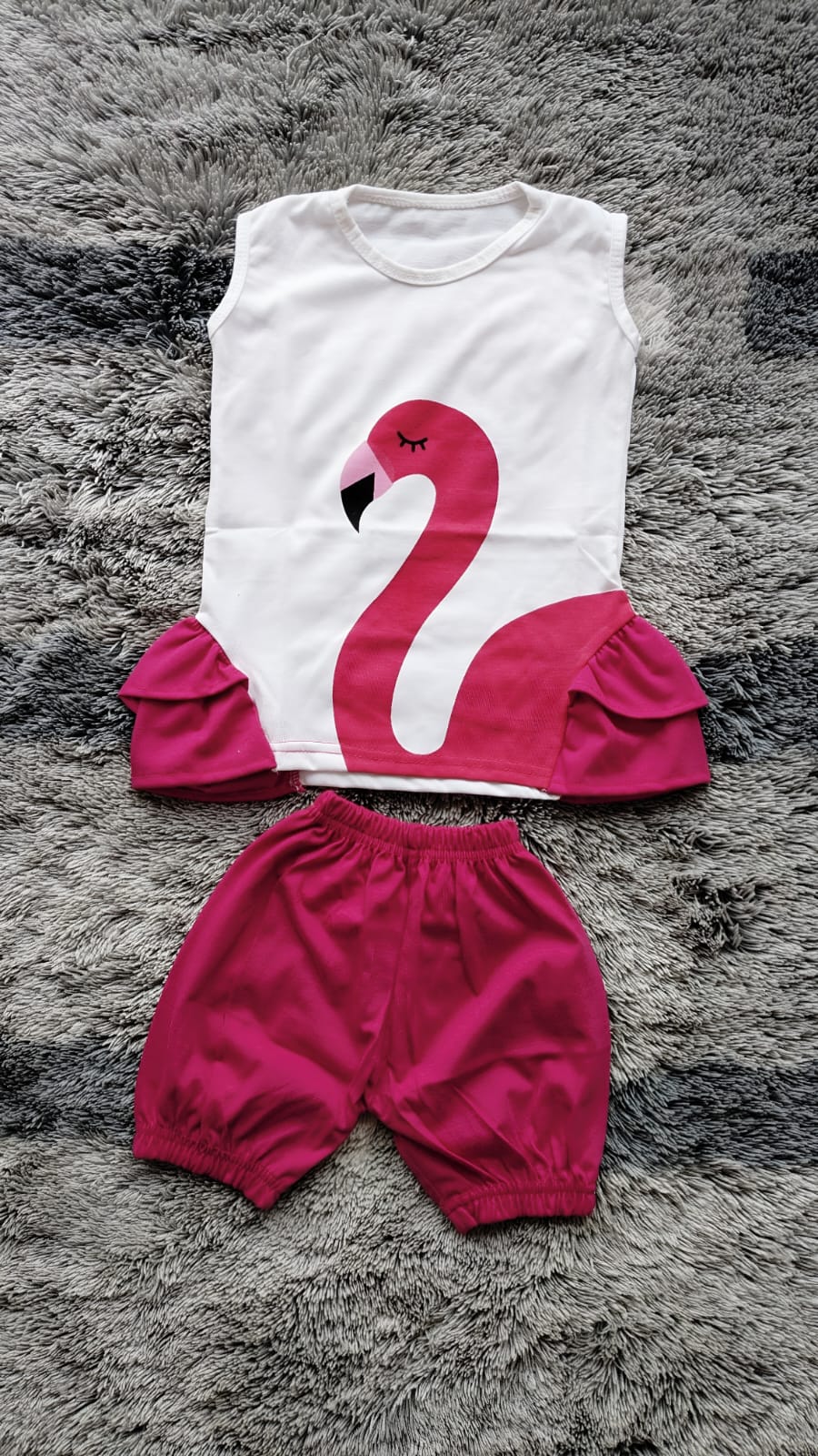 FLAMINGO KIDS SHORT SET PINK